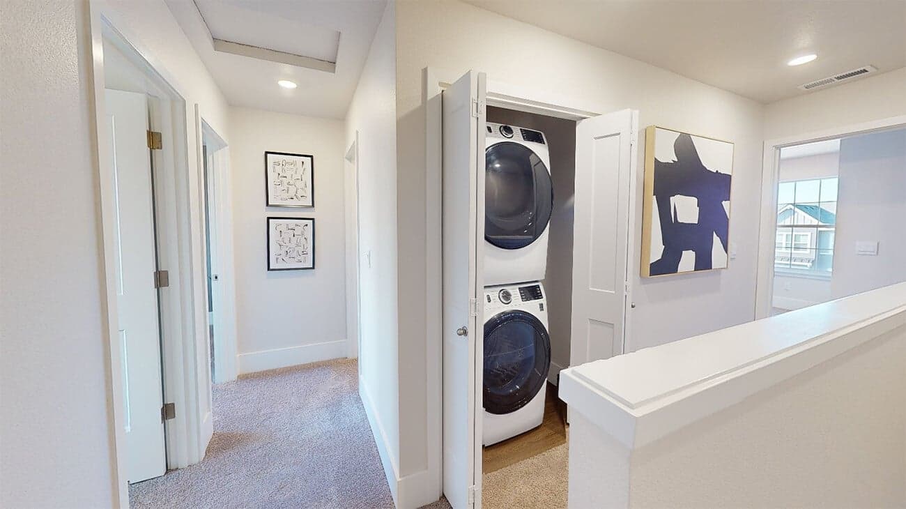 Laundry Room on second level of living in the Provence floorplan