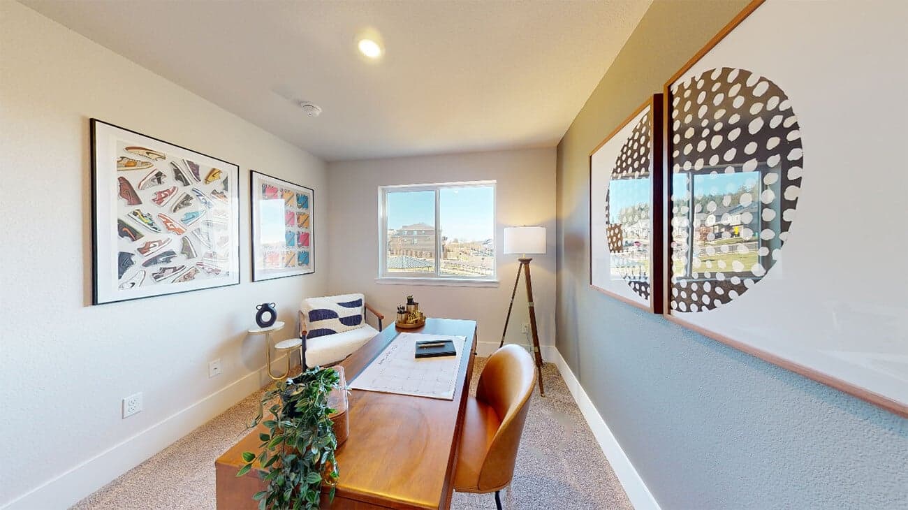 Office room for work from home residents at The Townes at The Vineyard's Provence floorplan