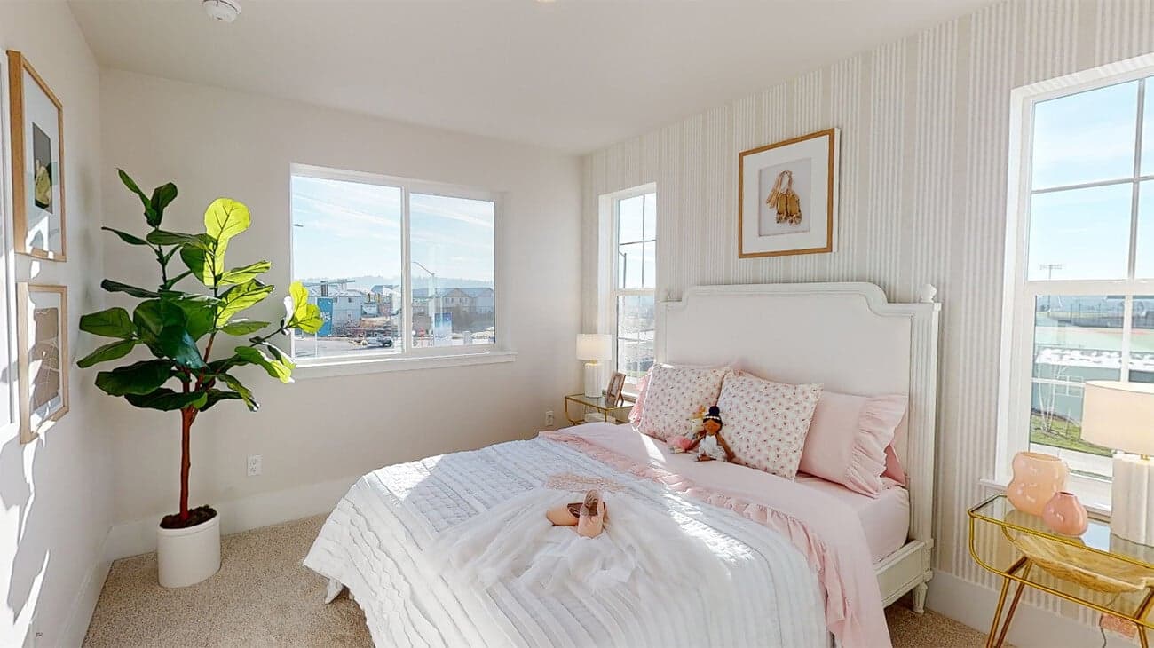 Second bedroom at The Townes at The Vineyard's Rhone floorplan